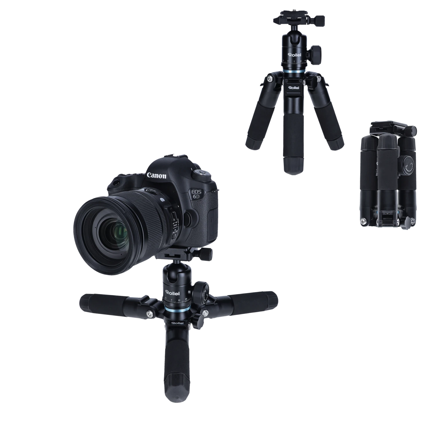 Rollei Compact Traveler Mini M-1 Stativ Schwarz 7 Rollei Compact Traveler Mini M-1 Stativ Schwarz – Bild 5